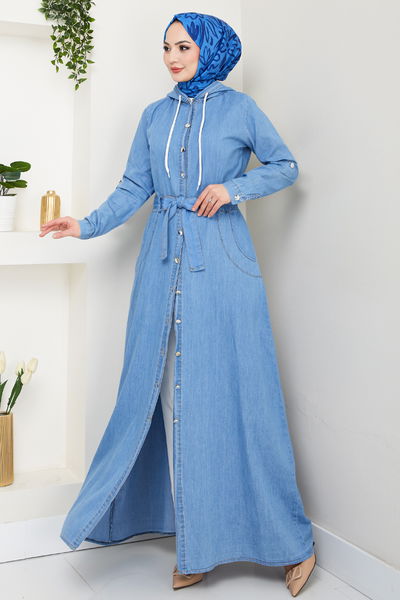 MRV M.T.S. - From The Front Buttoned Up Jeans Dress 25021MTS1095-M Open Jeans - 353290