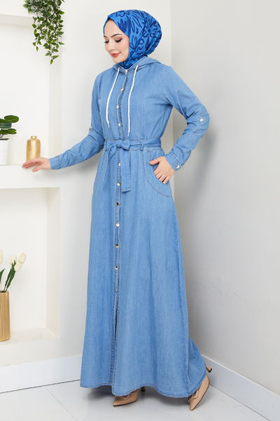 MRV M.T.S. - From The Front Buttoned Up Jeans Dress 25021MTS1095-M Open Jeans - 353291