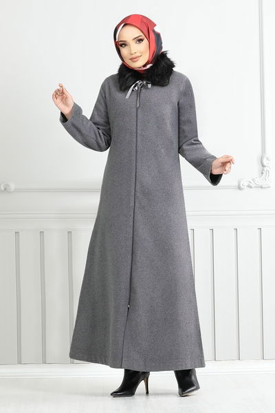 MRV B.G.S. - من الأمام انغلق فرويد معطف 2060 بي جي895-م رمادي - 348792