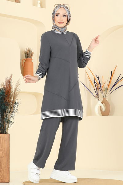 S.L. - Garni Detay Aerobin Takım 2635SL432-MS Antrasit - 406737