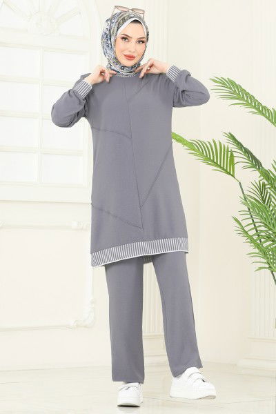 S.L. - Garni Detay Aerobin Takım 2635SL432-MS Gri