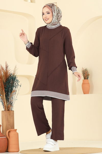 S.L. - Garni Detay Aerobin Takım 2635SL432-MS Kahve - 406758