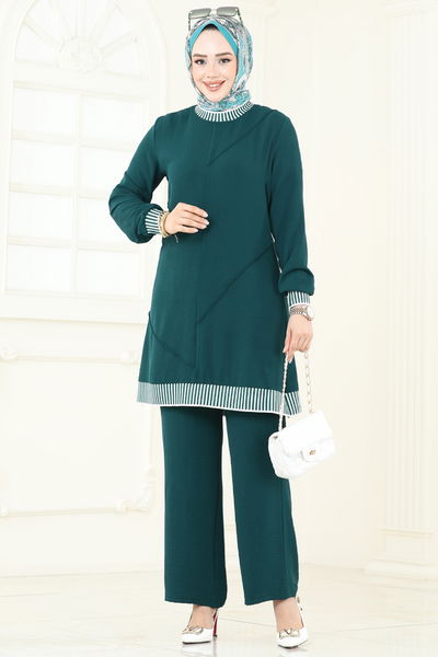 S.L. - Garni Detay Aerobin Takım 2635SL432-MS Petrol - 406661