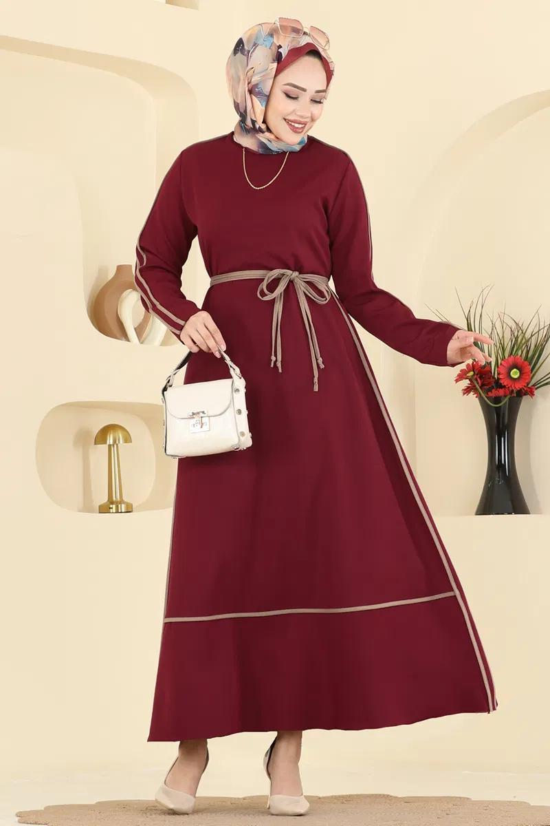 Garnili Dabıl Elbise 2781SL432-MS Bordo