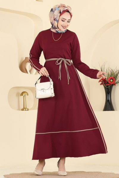 S.L. - Garnili Dabıl Elbise 2781SL432-MS Bordo