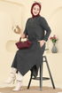 Geniş Cepli Balıksırtı Tunik 24009UKB139-MS Antrasit - Thumbnail