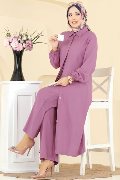 B.G.S. - Gizli Düğmeli Belmando Takım 0340BG354-MS Lila - 416294