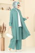 Gizli Düğmeli Tesettür Takım 1974TRT545-MS Mint - Thumbnail