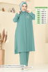 Gizli Düğmeli Tesettür Takım 1974TRT545-MS Mint - Thumbnail