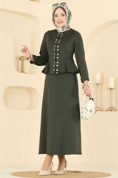 S.L. - Gold Çıtçıtlı Şık Takım 2748SL432-MS Haki - 418740