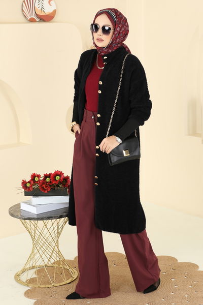 H.S.C. - Gold Düğmeli Triko Hırka 4857HSC1162-MS Siyah - 412707