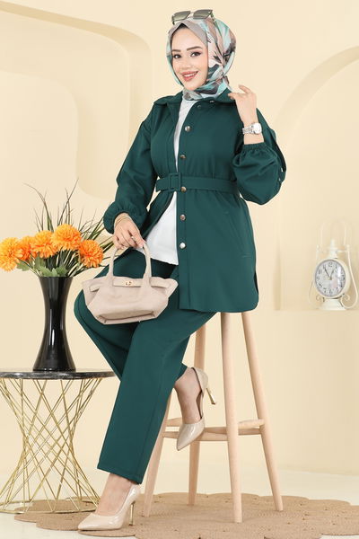 S.L. - Gömlek Yaka Dabıl Takım 2757SL432-MS Petrol - 414138