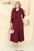 Gömlek Yaka Dabıl Takım 2785SL432-MS Bordo - Thumbnail