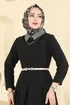 Gömlek Yaka Tivit Elbise PL9195-MS Siyah - Thumbnail