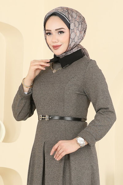 P.L. - Gömlek Yaka Tivit Elbise PL9195-MS Vizyon - 422500