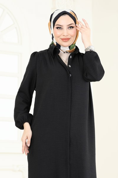 B.İ.S.S.K. - Gömlek Yaka Tunik 6174BSK463-MS Siyah - 370212