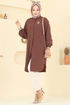Hakim Yaka Terikoton Tunik 4517PM271-MS Kahve - Thumbnail