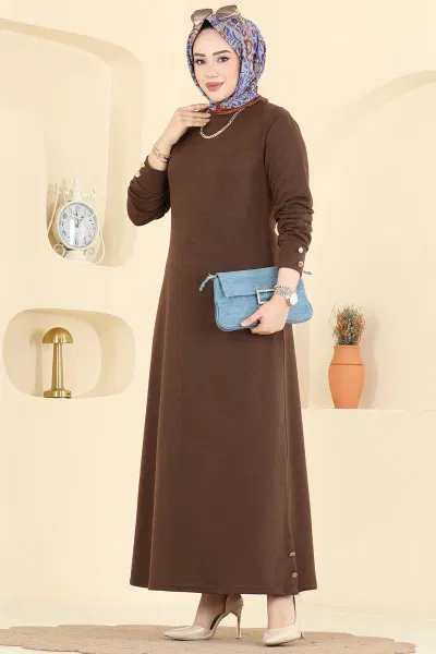 E.T.T. - İki İplik Spor Elbise 1009ETT926-MS Kahve