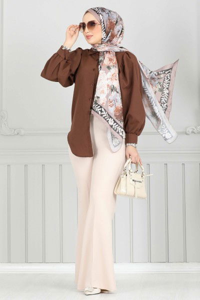 Y.G.S. - İspanyol Paça Pantolon 6629YG95-MS Taş