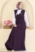Jile Detaylı İthal Krep Takım 306ASN888-MS Mor - Thumbnail