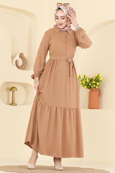 B.M.R. - Kaplama Düğmeli Aerobin Elbise 5004BM387-MS Vizyon - 418339