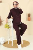S.L. - Kapşon Detaylı Modal Takım 2730SL432-MS Bordo