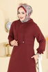 Kapüşonlu Rahat İkili Takım PL9210-MS Bordo - Thumbnail