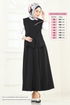 Kemeri Tokalı Etekli Takım 840MP806-MS Siyah - Thumbnail