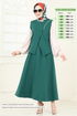 Kemeri Tokalı Etekli Takım 840MP806-MS Zümrüt - Thumbnail
