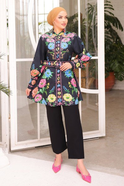 J.N.F. - SUAL Kemerli Atlas İkili Takım 23123JNF844-MS Siyah