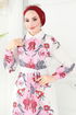 Kemerli Poplin Elbise 23119JNF844-MS Gül Kurusu - Thumbnail