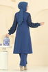 Kolları Fileli Şık Takım ASM2832-MS İndigo - Thumbnail