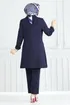 Kruvaze Yaka Ceketli Takım 2626SL432-MS Laci - Thumbnail