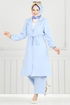 Kruvaze Yaka İkili Takım 021MR1078-MS Bebe Mavisi - Thumbnail