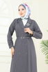 Kruvaze Yaka İkili Takım 2696SL432-MS Antrasit - Thumbnail