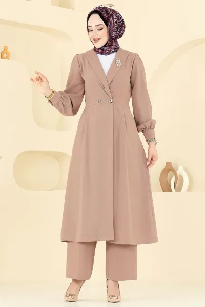 B.İ.S.S.K. - Kruvaze Yaka Krep Takım 6223BSK463-MS Vizyon