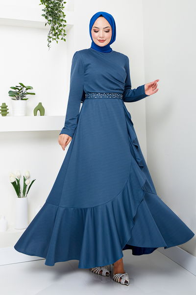 MRV K.T.R. - La Ceinture La Pierre Détaillé Robe Numéro de pièce 4445KTR927-M Indigo - 343493