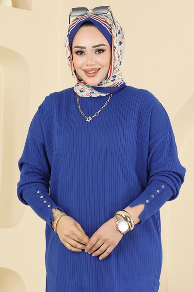 U.Z. - Manşeti Aksesuar Düğmeli Tunik 2425UZ662-MS Saks - 414185