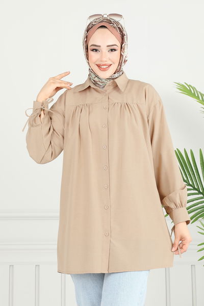 P.R.M. - Manşeti Bağcıklı Tunik 4101PM271-MS Vizyon - 363443