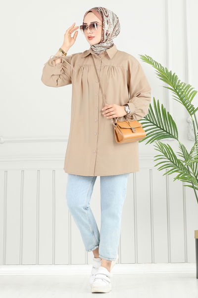 P.R.M. - Manşeti Bağcıklı Tunik 4101PM271-MS Vizyon - 363445