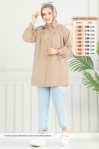 P.R.M. - Manşeti Bağcıklı Tunik 4101PM271-MS Vizyon - 363446