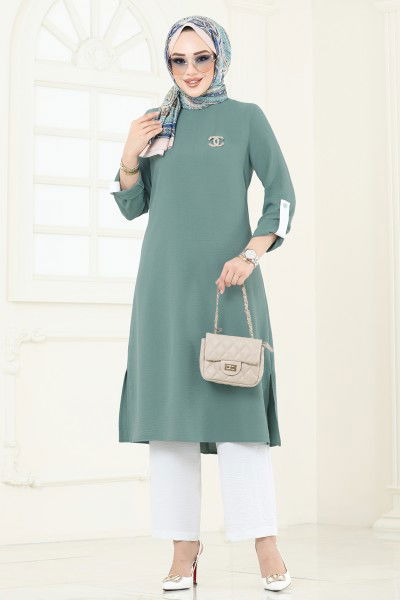 S.V.L. - Manşeti Düğmeli Aerobin Takım 9020S324-MS Mint&Ekru