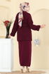 Manşeti Katlama Detaylı Takım 1017HBS856-MS Bordo - Thumbnail