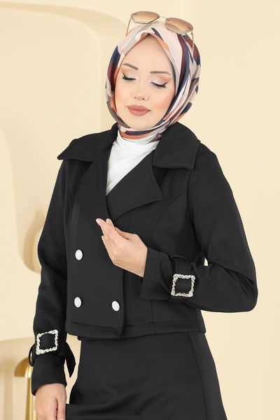 S.L. - Manşeti Kemerli Scuba Takım 2777SL432-MS Siyah - 417845