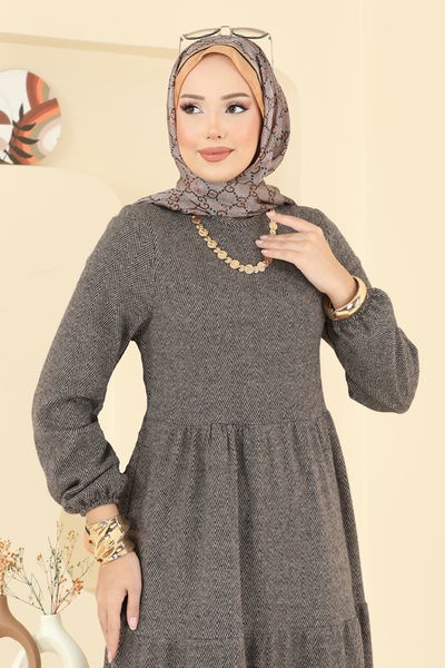 K.T.R. - Manşeti Lastik Detaylı Elbise 3065KTR750-MS Vizyon - 409753