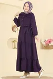 B.M.R. - Manşeti Lastikli Aerobin Elbise 5003BM387-MS Mor