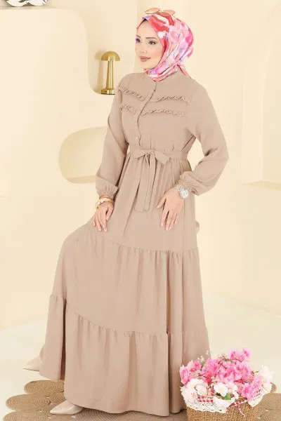 B.M.R. - Manşeti Lastikli Aerobin Elbise 5003BM387-MS Vizyon