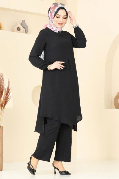 M.H. - Manşeti Lastikli Aerobin Takım 4013MH427-MS Siyah