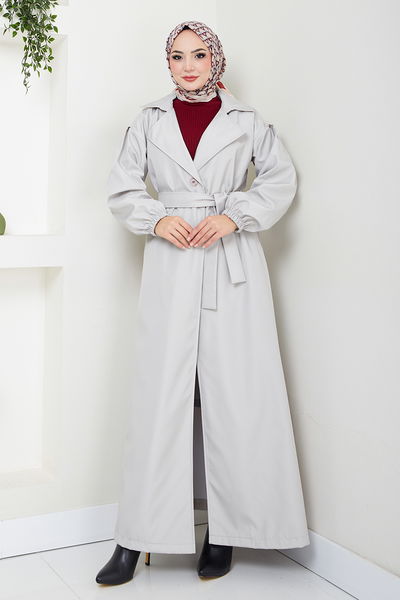 MRV E.M.O. - Manşeti Lastikli Astarlı Tençkot EMO125-M Taş - 347759