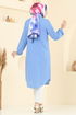 Manşeti Lastikli Tunik 3054KTR750-MS Bebe Mavisi - Thumbnail